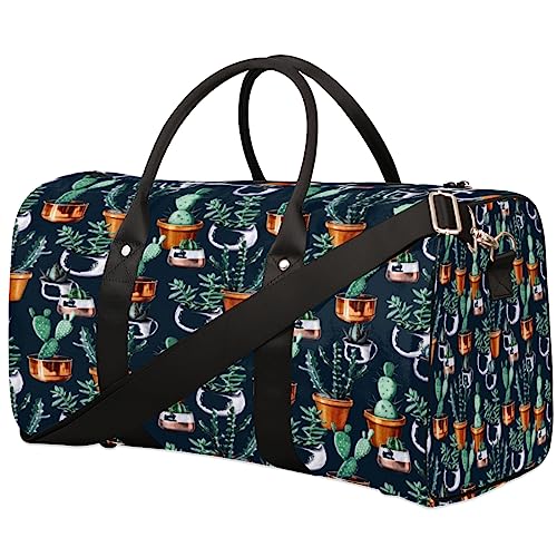 Kaktus-Muster Reisetasche, Weekender Taschen für Frauen Reisen, Turnbeutel, Handgepäck Taschen für Flugzeuge, Duffle Bag für Männer Reisen, Weekender Tasche, Kaktus-Muster von Tavisto