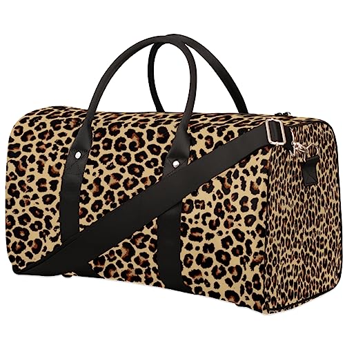 Leopard gestreifte Reisetasche, Weekender Taschen für Frauen Reisen, Turnbeutel, Handgepäck Taschen für Flugzeuge, Duffle Bag für Männer Reisen, Weekender Tasche, Leopard gestreift von Tavisto