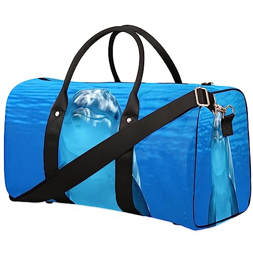 Lustige Delphin Reisetasche, Weekender Taschen für Frauen Reisen, Turnbeutel, Handgepäck Taschen für Flugzeuge, Duffle Bag für Männer Reisen, Weekender Tasche, Lustiger Delfin von Tavisto