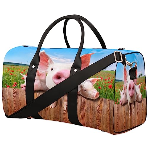 Lustige süße Schwein-Reisetasche, Weekender Taschen für Frauen Reisen, Turnbeutel, Handgepäck Taschen für Flugzeuge, Duffle Bag für Männer Reisen, Weekender Tasche, Lustiges süßes von Tavisto