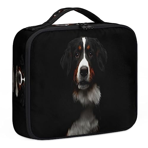 Make-up-Tasche mit Berner Sennenhund im Hochformat, Make-up-Organizer-Tasche für Make-up-Künstler, 2-lagig, 25,4 cm, Reisezugkoffer, Make-up-Tasche für Kosmetik-Friseure, Nageltechnik, Berner von Tavisto