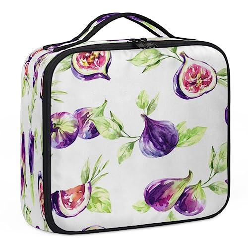 Make-up-Tasche mit Feigenficus-Frucht-Motiv, Make-up-Organizer-Tasche für Make-up-Künstler, 2-lagig, 25,4 cm, Reise-Zug-Tasche, Make-up-Tasche für Kosmetik, Friseure, Nail Tech, Fig Ficus Früchte, von Tavisto