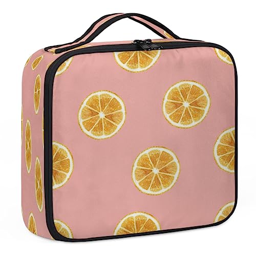 Make-up-Tasche mit getrocknetem Grapefruit, Make-up-Organizer-Tasche für Make-up-Künstler, 2-lagig, 25,4 cm, Reisezugkoffer, Make-up-Tasche für Kosmetik, Friseure, Nail Tech, getrocknete Grapefruit, von Tavisto