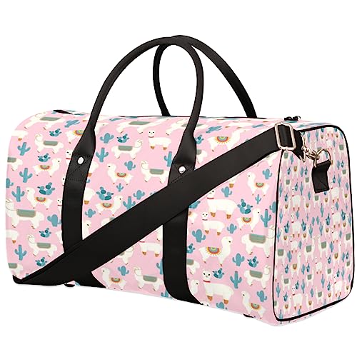 Niedliche Alpaka-Muster Reisetasche, Weekender Taschen für Frauen Reisen, Turnbeutel, Handgepäck Taschen für Flugzeuge, Duffle Bag für Männer Reisen, Weekender Tasche, Niedliche von Tavisto