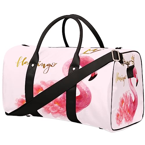 Niedliche Flamingo Reisetasche, Weekender Taschen für Frauen Reisen, Turnbeutel, Handgepäck Taschen für Flugzeuge, Duffle Bag für Männer Reisen, Weekender Tasche, Süßer Flamingo von Tavisto