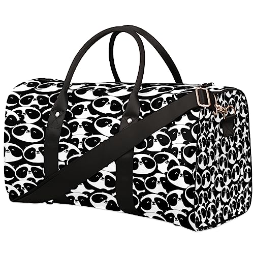 Panda Muster Reisetasche, Weekender Taschen für Frauen Reisen, Turnbeutel, Handgepäck Taschen für Flugzeuge, Duffle Bag für Männer Reisen, Weekender Tasche, Panda-Muster von Tavisto