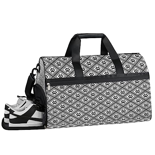 Panda Rocket Turnbeutel, Sport Turnbeutel mit Nassfach & Schuhfach, Turnbeutel für Damen, Turnbeutel für Männer, Workout-Tasche, Sporttasche, Weekender Bag mit Schuhfach, Pfote Totem, 19.7*9.9*13 von Tavisto