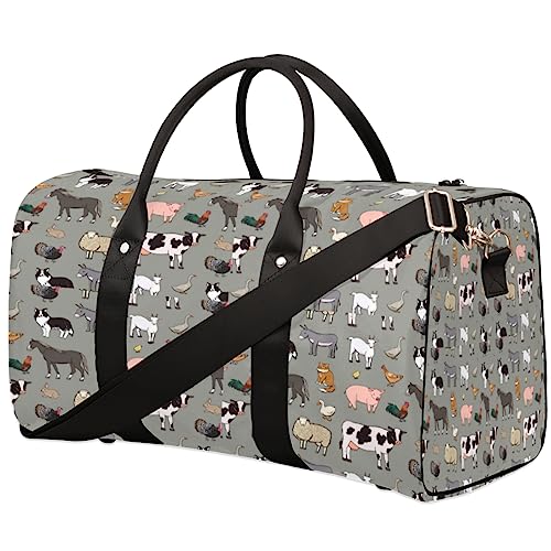 Pferd Kuh Schaf Reisetasche, Weekender Taschen für Frauen Reisen, Turnbeutel, Handgepäck Taschen für Flugzeuge, Duffle Bag für Männer Reisen, Weekender Tasche, Pferd Kuh Schaf von Tavisto