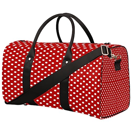 Polka Dot Muster Reisetasche, Weekender Taschen für Frauen Reisen, Turnbeutel, Handgepäck Taschen für Flugzeuge, Duffle Bag für Männer Reisen, Weekender Tasche, Gepunktetes Muster von Tavisto