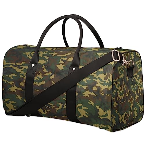 Retro Camouflage Reisetasche, Weekender Taschen für Frauen Reisen, Turnbeutel, Handgepäck Taschen für Flugzeuge, Duffle Bag für Männer Reisen, Weekender Tasche, Retro Camouflage von Tavisto