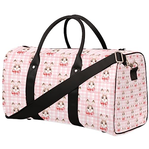 Ribbon Bunny Reisetasche, Weekender Taschen für Frauen Reisen, Turnbeutel, Handgepäck Taschen für Flugzeuge, Duffle Bag für Männer Reisen, Weekender Tasche, Band Bunny von Tavisto