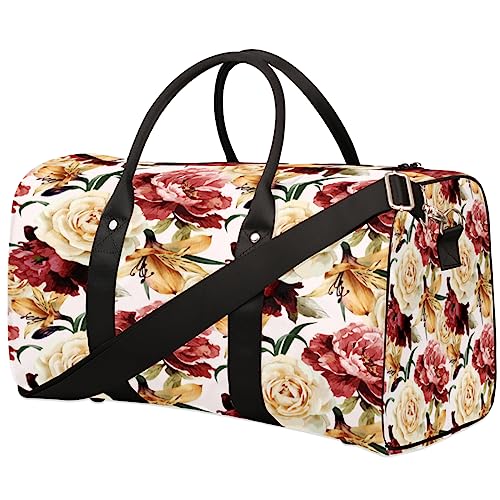 Rose Reisetasche, Weekender Taschen für Frauen Reisen, Turnbeutel, Handgepäck Taschen für Flugzeuge, Duffle Bag für Männer Reisen, Weekender Tasche, Rose von Tavisto