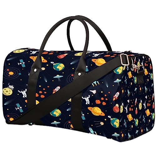 Sonnensystem Planeten Astronaut Reisetasche, Weekender Taschen für Frauen Reisen, Turnbeutel, Handgepäck Taschen für Flugzeuge, Duffle Bag für Männer Reisen, Weekender Tasche von Tavisto