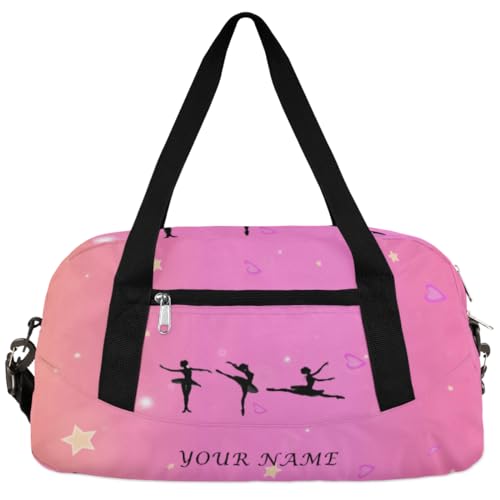 Stilvolle personalisierte Duffle Bag, Balletttaschen, bunte Tanztasche, Cheer Bag mit gesticktem Namen, kompakte Damen Turnbeutel von Tavisto