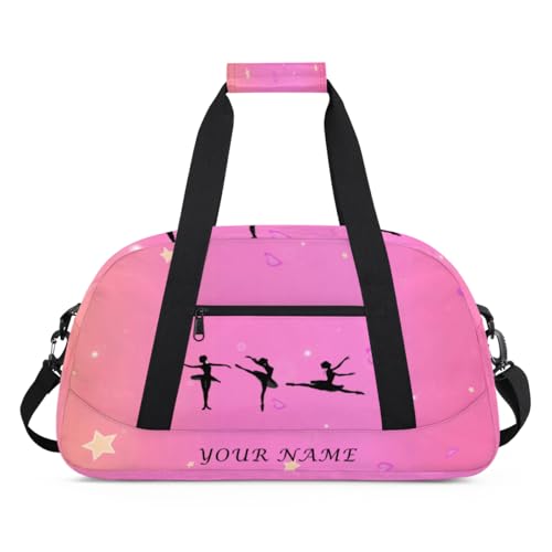 Stilvolle personalisierte Duffle Bag, Balletttaschen, bunte Tanztasche, Cheer Bag mit gesticktem Namen, kompakte Damen Turnbeutel von Tavisto