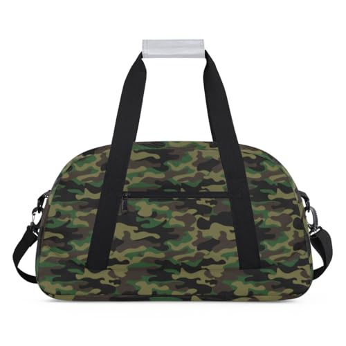 Tavisto Balletttasche für Damen, Camouflage-Motiv, personalisierter Name, geräumiger Turnbeutel mit persönlicher Note, verbessert Ihr Tanz-, Fitness- und Trainingserlebnis von Tavisto