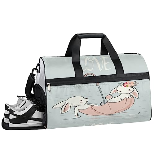 Tavisto Bunny Umbrella Boat Ultimate Waterproof Duffle Bag for Women - Stylish, Spacious, and Versatile Travel & Gym Companion, Bunny Regenschirm Boot, 19.7*9.9*13inch von Tavisto