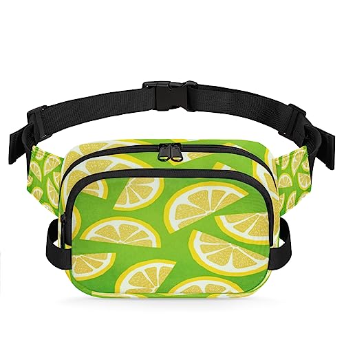 Tavisto Cartoon Lemon Chunks Durable Waterproof Fanny Pack with Double Zipper Closure - Organize Your Essentials with Ease - Lightweight and Comfortable for Men and Women, Mehrfarbig von Tavisto