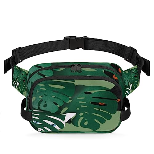 Tavisto Felines Pets Plants Durable Waterproof Fanny Pack with Double Zipper Closure - Organize Your Essentials with Ease - Lightweight and Comfortable for Men and Women, Mehrfarbig von Tavisto