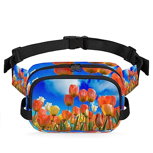 Tavisto Garden Meadow Spring Durable Waterproof Fanny Pack with Double Zipper Closure - Organize Your Essentials with Ease - Lightweight and Comfortable for Men and Women, Mehrfarbig von Tavisto