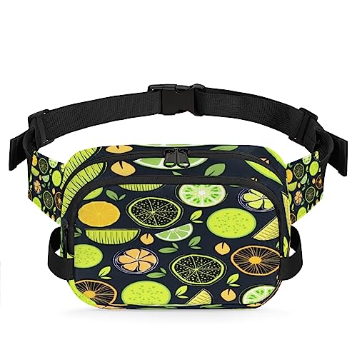 Tavisto Green Limes Lemons Durable Waterproof Fanny Pack with Double Zipper Closure - Organize Your Essentials with Ease - Lightweight and Comfortable for Men and Women, Mehrfarbig von Tavisto