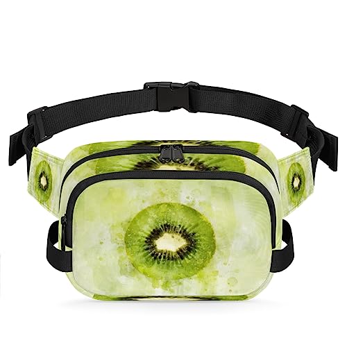 Tavisto Kiwi Fruit Watercolor Durable Waterproof Fanny Pack with Double Zipper Closure - Organize Your Essentials with Ease - Lightweight and Comfortable for Men and Women, Mehrfarbig von Tavisto