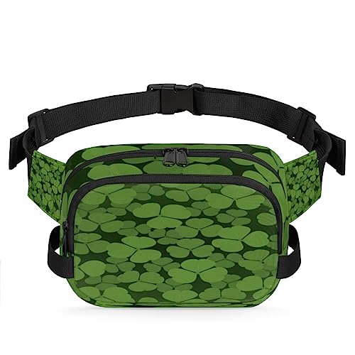 Tavisto Leaves Clover Foliage Durable Waterproof Fanny Pack with Double Zipper Closure - Organize Your Essentials with Ease - Lightweight and Comfortable for Men and Women, Mehrfarbig von Tavisto