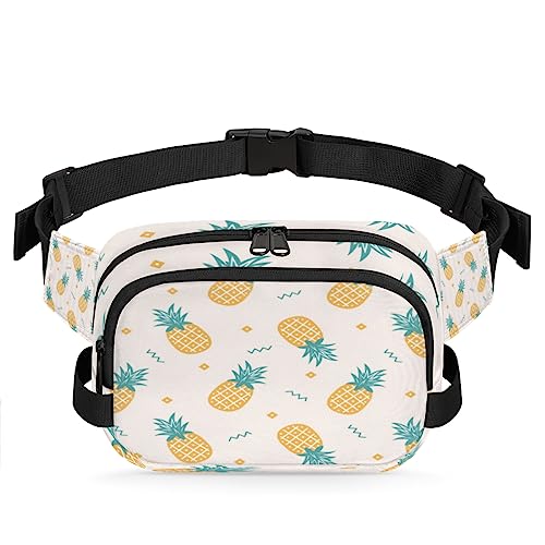 Tavisto Milde Farbe Ananas Durable Waterproof Fanny Pack with Double Zipper Closure - Organize Your Essentials with Ease - Lightweight and Comfortable for Men and Women, Mehrfarbig von Tavisto