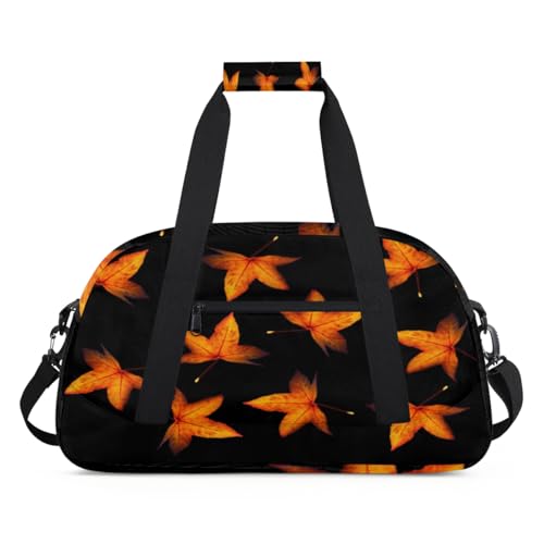 Tavisto Orange Maple Fall Leaves Personalisierte Balletttasche für Frauen, individueller Name, geräumige Sporttasche mit einer persönlichen Note, verbessern Sie Ihr Tanz-, Fitness- und von Tavisto