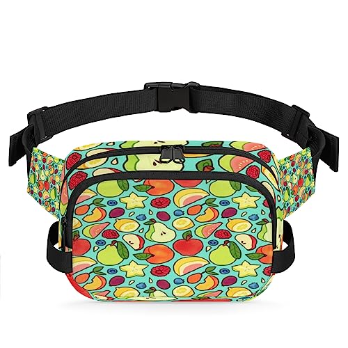 Tavisto Pear Berry Peach Durable Waterproof Fanny Pack with Double Zipper Closure - Organize Your Essentials with Ease - Lightweight and Comfortable for Men and Women, Mehrfarbig von Tavisto