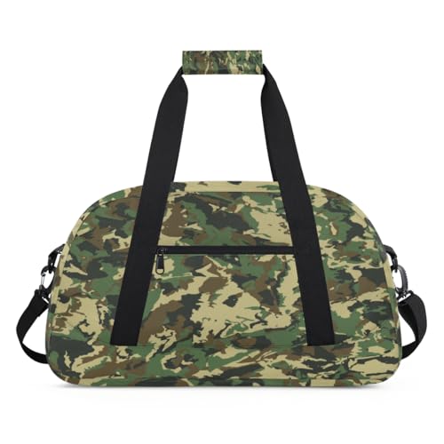 Tavisto Personalisierte Balletttasche für Damen, Camouflage-Motiv, personalisierter Name, geräumiger Turnbeutel mit persönlicher Note, verbessert Ihr Tanz-, Fitness- und Trainingserlebnis von Tavisto