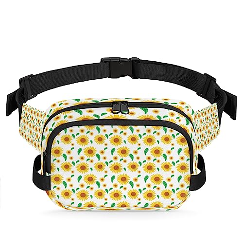 Tavisto Sunflower Template Flower Durable Waterproof Fanny Pack with Double Zipper Closure - Organize Your Essentials with Ease - Lightweight and Comfortable for Men and Women, Mehrfarbig von Tavisto