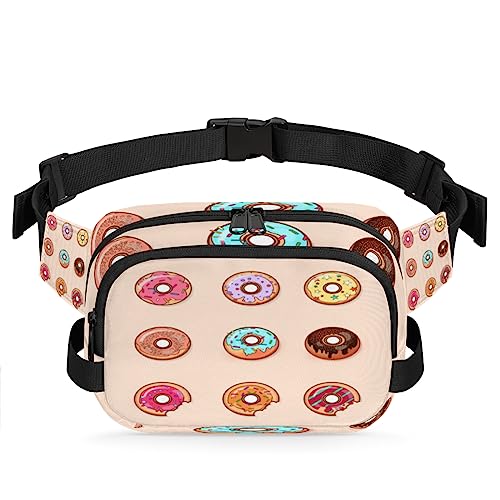 Tavisto Sweet Donuts Pattern Durable Waterproof Fanny Pack with Double Zipper Closure - Organize Your Essentials with Ease - Lightweight and Comfortable for Men and Women, Mehrfarbig von Tavisto