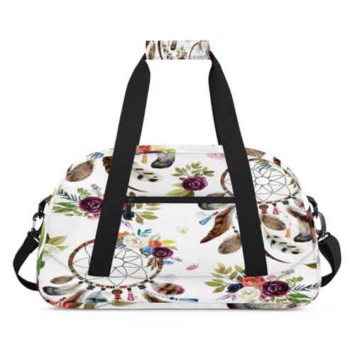 Tavisto Tribal Floral Boho Traumfänger Personalisierte Balletttasche für Frauen, individueller Name, geräumiger Turnbeutel mit einer persönlichen Note, verbessern Sie Ihr Tanz-, Fitness- und von Tavisto