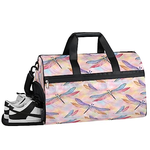 Wasserfarbe Camouflage Turnbeutel, Sport Turnbeutel mit Nassfach & Schuhfach, Turnbeutel für Damen, Turnbeutel für Männer, Workout-Tasche, Sporttasche, Weekender Tasche mit Schuhfach, von Tavisto