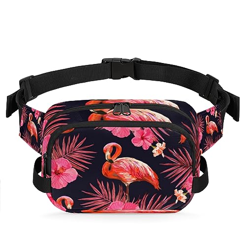 Weihnachtshunde, langlebige, wasserdichte Bauchtasche mit doppeltem Reißverschluss – organisieren Sie Ihre wichtigen Dinge mit Leichtigkeit – leicht und bequem für Männer und Frauen, Flamingo Papaver von Tavisto