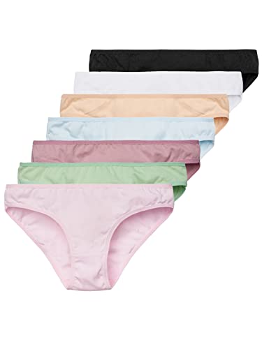 Tazzio Damen Slip 7er-Pack Unterhosen Slips Unterwäsche Pantys Mehrpack Schlüpfer Baumwolle Set F900 (Mix Farben, XXL) von Tazzio