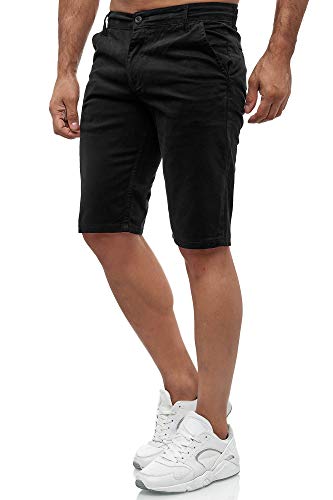 Tazzio Herren Chino Shorts Chinoshorts Designer Hose (Schwarz, W42) von Tazzio