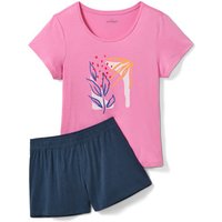 Shorty-Pyjama, pink-blau von Tchibo