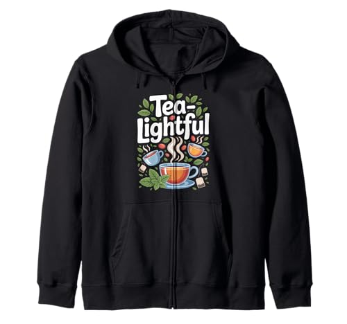 Teelichter, gemütliches Brau-Enthusiasten-Design Kapuzenjacke Teelichter, gemütliches Brau-Enthusiasten-Design Kapuzenjacke von Tea Enthusiasts Delightful Herbal Brew