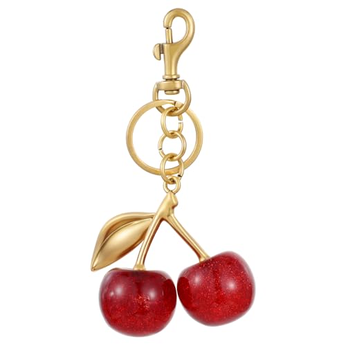 Teaaha Kirsche Schlüsselanhänger, Niedlichen Kirsch Anhänger mit Blattgold, Keychain Aesthetic, Niedliche Dekoration Auto Schlüsselanhänger Anhänger Taschenzubehör Teaaha Kirsche Schlüsselanhänger, Niedlichen Kirsch Anhänger mit Blattgold, Keychain Aesthetic, Niedliche Dekoration Auto Schlüsselanhänger Anhänger Taschenzubehör von Teaaha