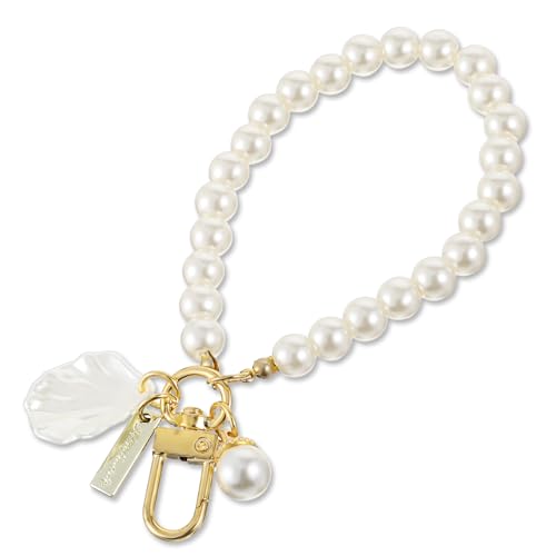 Teaaha Pearl Keychain Wristlet Golden Imitation Pearl Key Chain Women Cute Purse Charms Anhänger Hülse Girly Backpack Key Ring Accessory Gift for Car Keys Teaaha Pearl Keychain Wristlet Golden Imitation Pearl Key Chain Women Cute Purse Charms Anhänger Hülse Girly Backpack Key Ring Accessory Gift for Car Keys von Teaaha