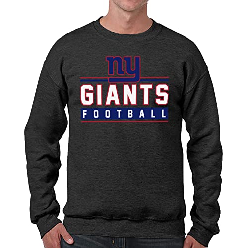 NFL True Fan Crewneck Sweatshirt - Dunkles Pullover Sweatshirt für Damen & Herren - Baumwoll-Poly-Fleece (San Francisco 49ers - Schwarz, Erwachsene XX-Large) von Team Fan Apparel