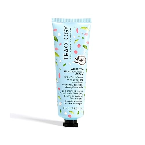 Teaology White Tea Hand and Nail Cream 75 ml I Handcreme und Nagelpflege in einem I schnell einziehend I Naturkosmetik I vegan von Teaology