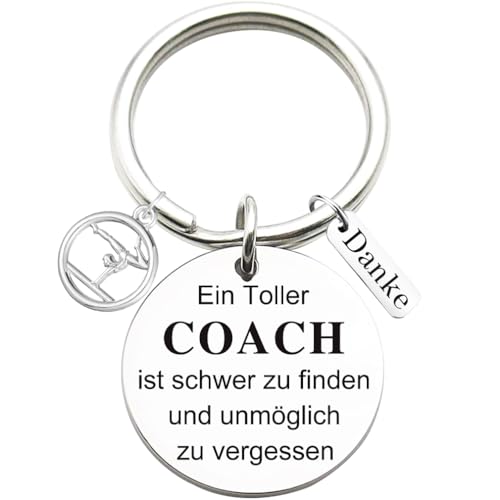 Edelstahl Schlüsselanhänger mit Gravur "Ein Toller Coach ist schwer zu finden und unmöglich zu vergessen" Schlüsselring Lehrer Coach Keychain Geschenk für Lehrertag, Turnerin Dekor Edelstahl Schlüsselanhänger mit Gravur "Ein Toller Coach ist schwer zu finden und unmöglich zu vergessen" Schlüsselring Lehrer Coach Keychain Geschenk für Lehrertag, Turnerin Dekor von Tecreo
