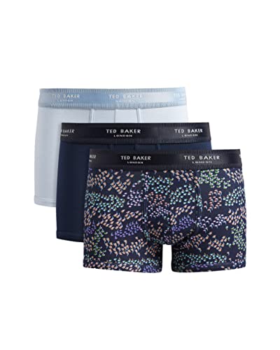 Ted Baker Herren 3er-Pack Baumwollunterhosen Badehose, Blue Fog/Navy/Pacita Navy, M von Ted Baker