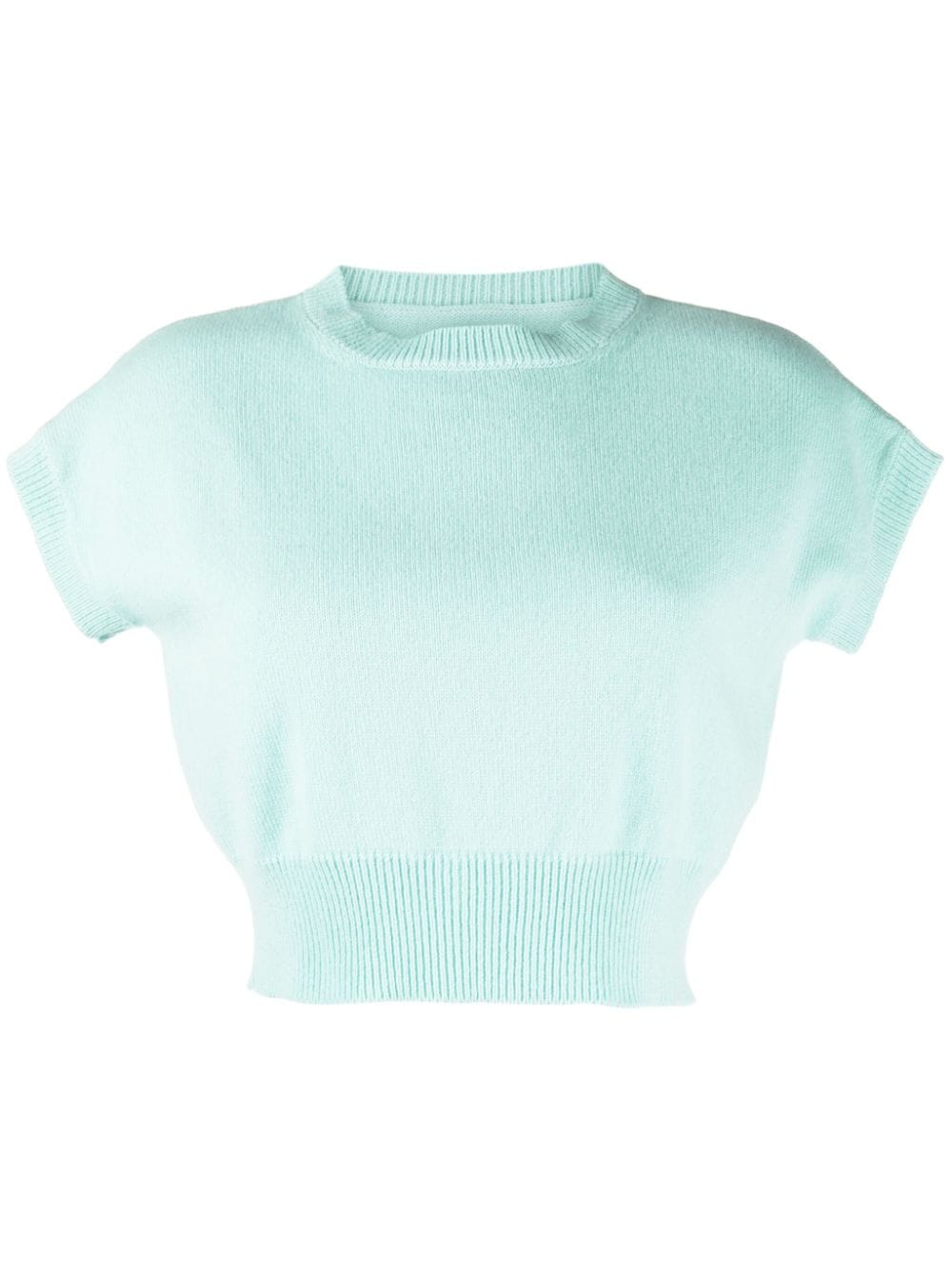 Teddy Cashmere Genova Cropped-Pullover aus Kaschmir - Blau von Teddy Cashmere