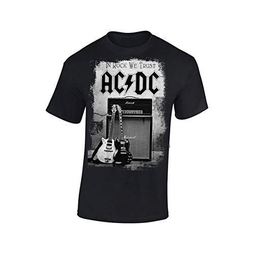 AC/DC Angus Young Marshall Gibson Brian Johnson offiziell Männer T-Shirt Herren (Large) von Tee Shack