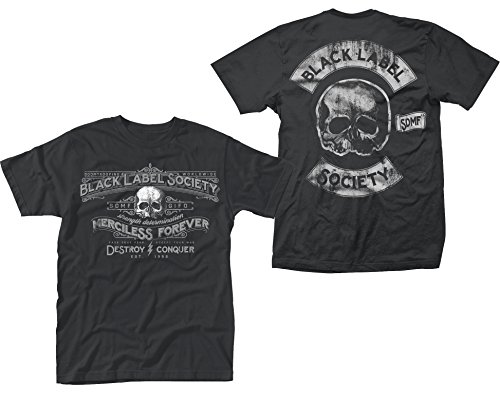 Black Label Society Merciless Forever Rock offiziell Männer T-Shirt Herren (X-Large) von Tee Shack