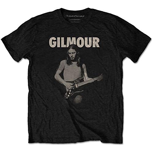 Dave Gilmour Pink Floyd Stage Photo Live offiziell Männer T-Shirt Herren (Large) von Tee Shack